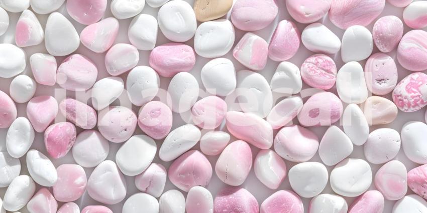 Beautiful White pink pebble texture background - Ai Generated