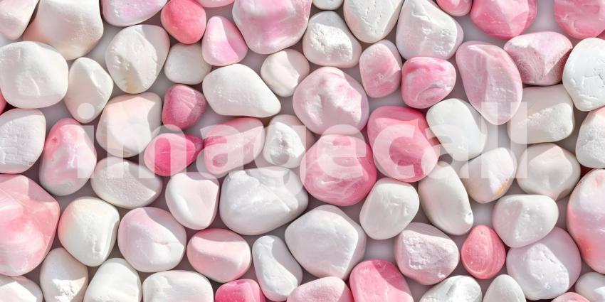 Beautiful White pink pebble texture background - Ai Generated