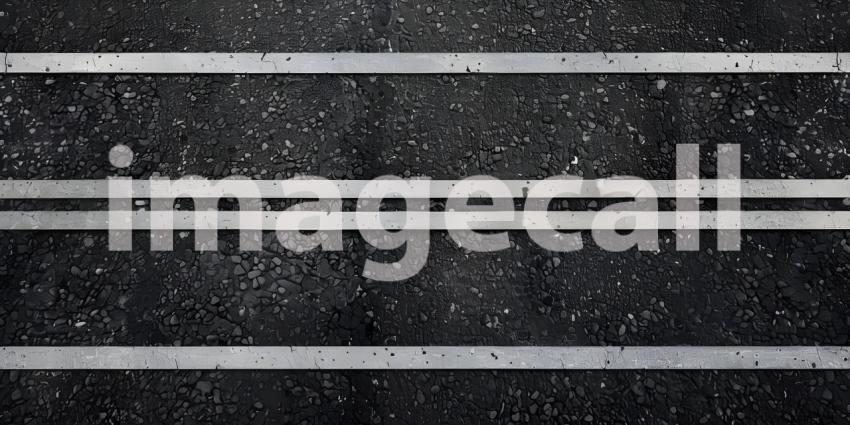 Black asphalt road with white dividing lines background - Ai Gen