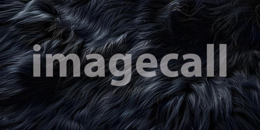 Black fur texture pattern background - Ai Generated