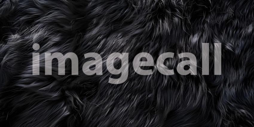 Black fur texture pattern background - Ai Generated