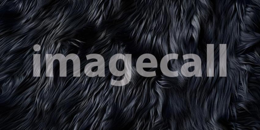 Black fur texture pattern background - Ai Generated