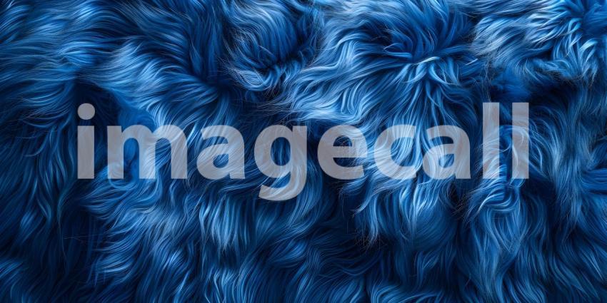 Blue fur texture pattern background - Ai Generated