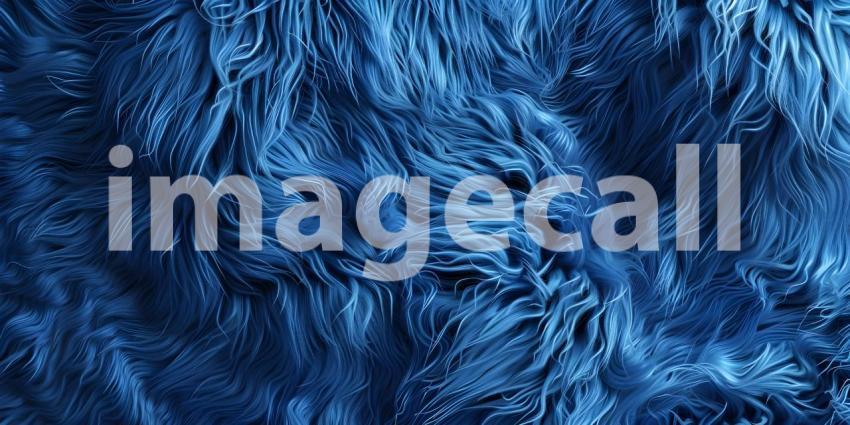 Blue fur texture pattern background - Ai Generated