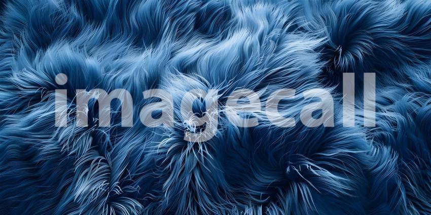 Blue fur texture pattern background - Ai Generated