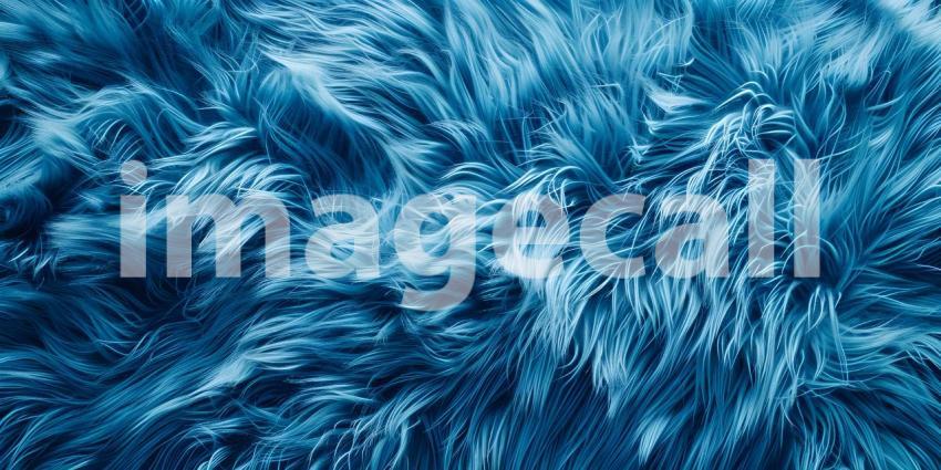 Blue fur texture pattern background - Ai Generated