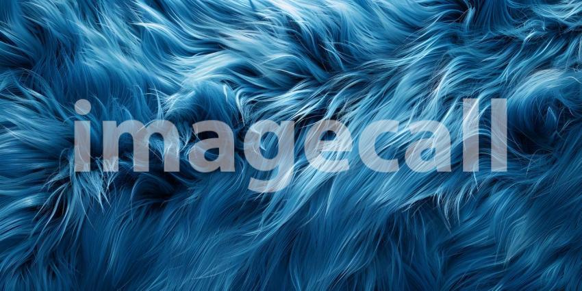Blue fur texture pattern background - Ai Generated