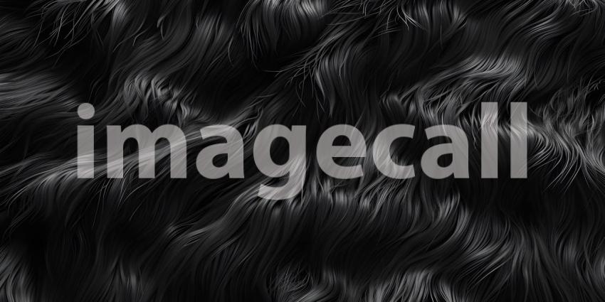 Black fur texture pattern background - Ai Generated