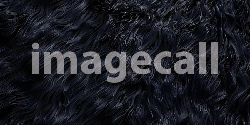Black fur texture pattern background - Ai Generated