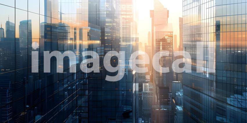 City skyline cyberpunk background - Ai Generated