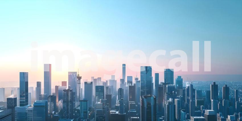 City skyline cyberpunk background - Ai Generated