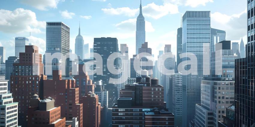 City skyline cyberpunk background - Ai Generated