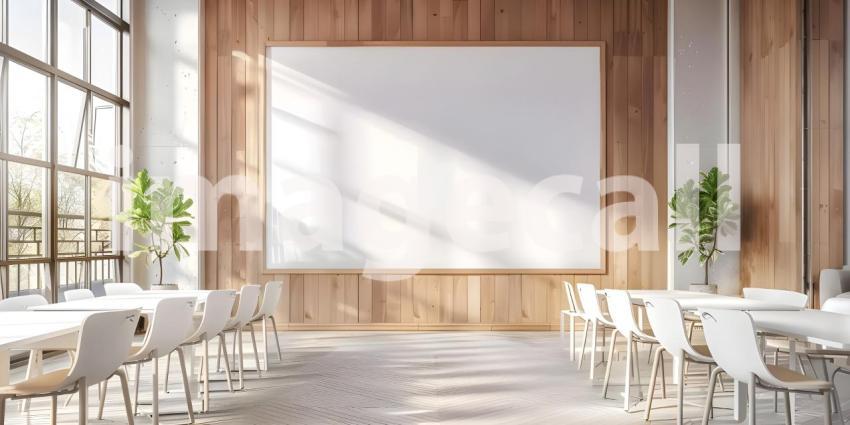 Modern Empty meeting room in office background - Ai Generated