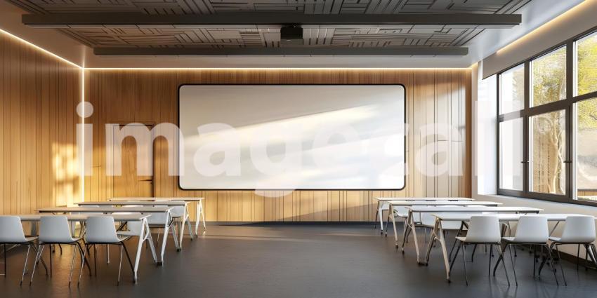 Modern Empty meeting room in office background - Ai Generated