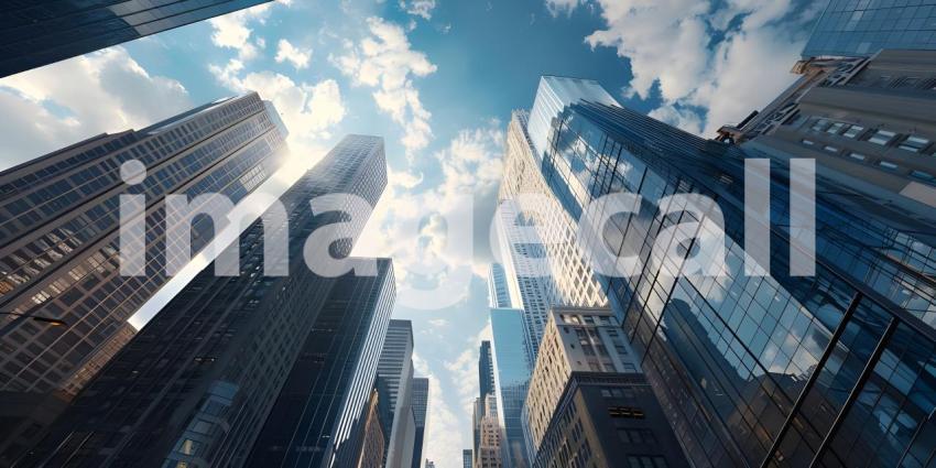 City skyline cyberpunk background - Ai Generated