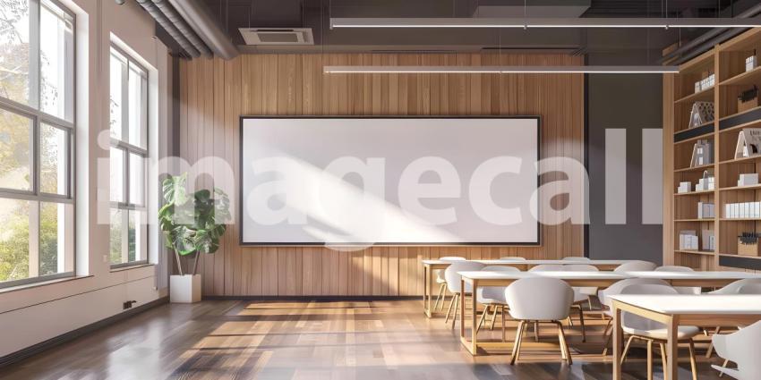 Modern Empty meeting room in office background - Ai Generated