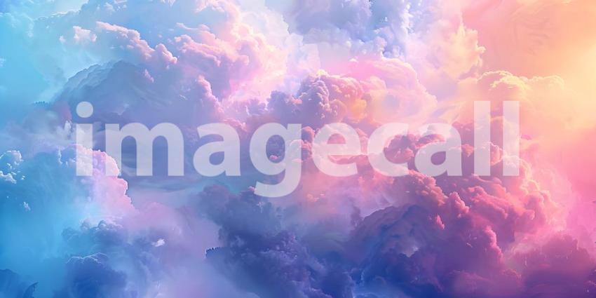 Colorful Clouds Background - Ai Generated