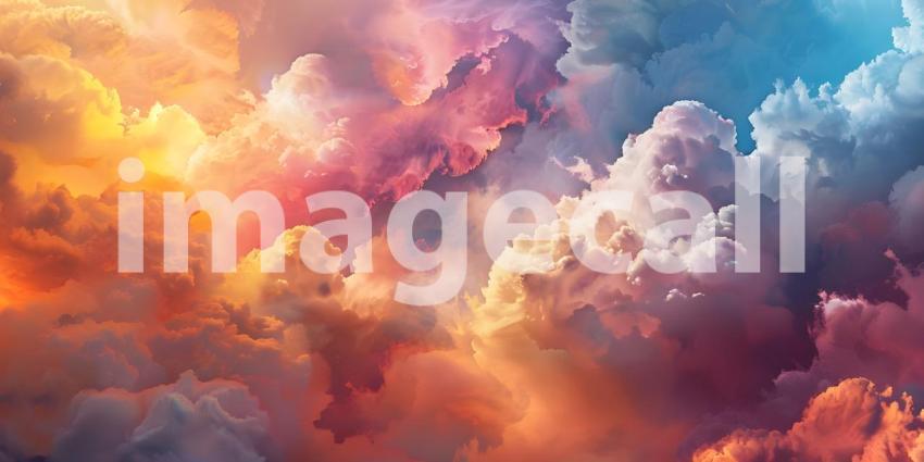 Colorful Clouds Background - Ai Generated