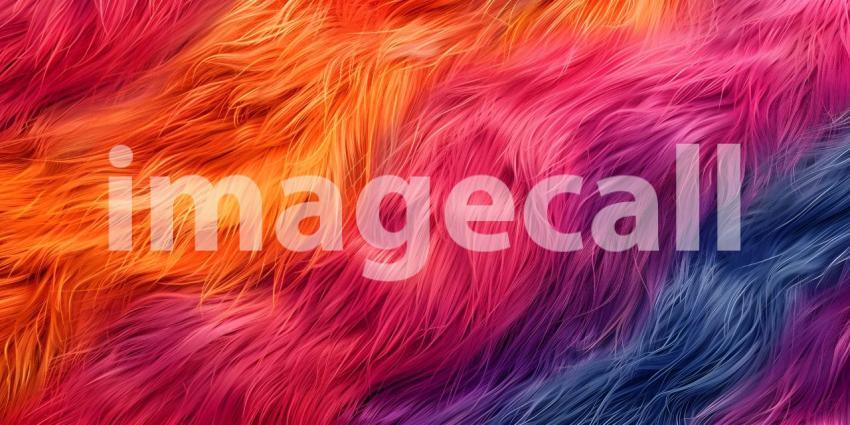 Colorful fur texture pattern background - Ai Generated