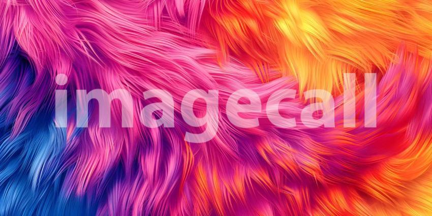 Colorful fur texture pattern background - Ai Generated