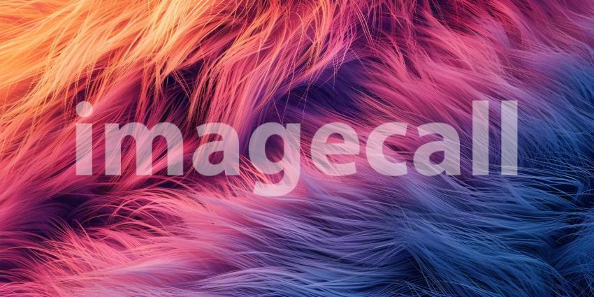 Colorful fur texture pattern background - Ai Generated
