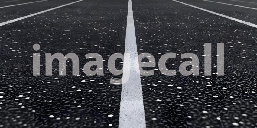 Black asphalt road with white dividing lines background - Ai Gen