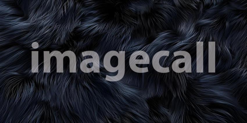 Black fur texture pattern background - Ai Generated
