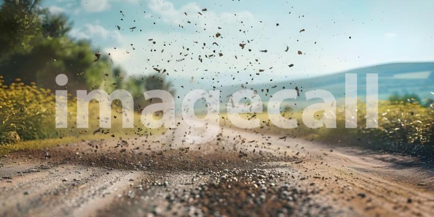 Dirt road texture background - Ai Generated