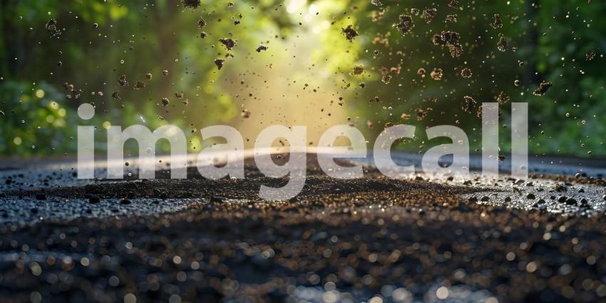 Dirt road texture background - Ai Generated