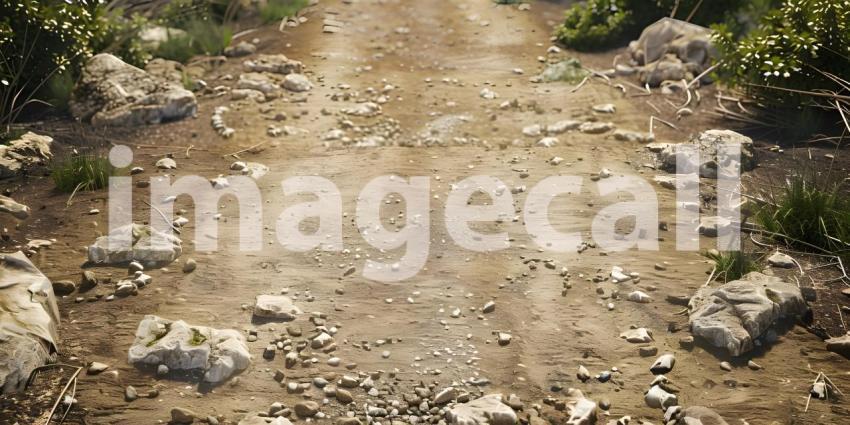 Dirt road texture background - Ai Generated