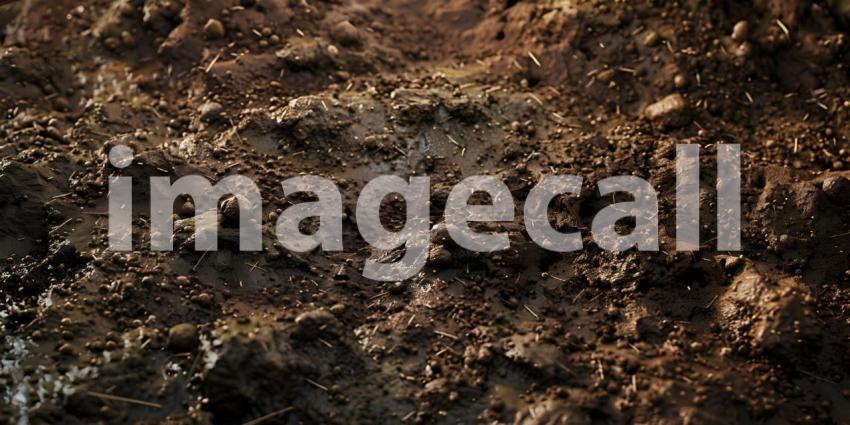 Earth dirt texture of brown mud background - Ai Generated