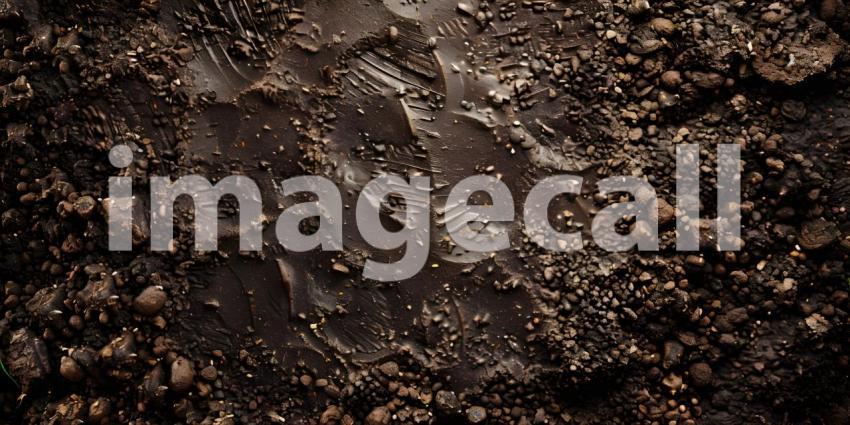 Earth dirt texture of brown mud background - Ai Generated
