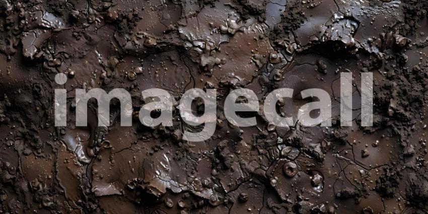 Earth dirt texture of brown mud background - Ai Generated