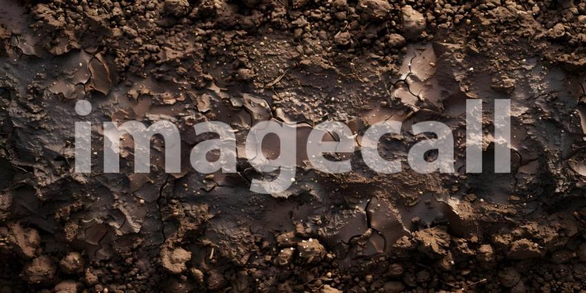 Earth dirt texture of brown mud background - Ai Generated