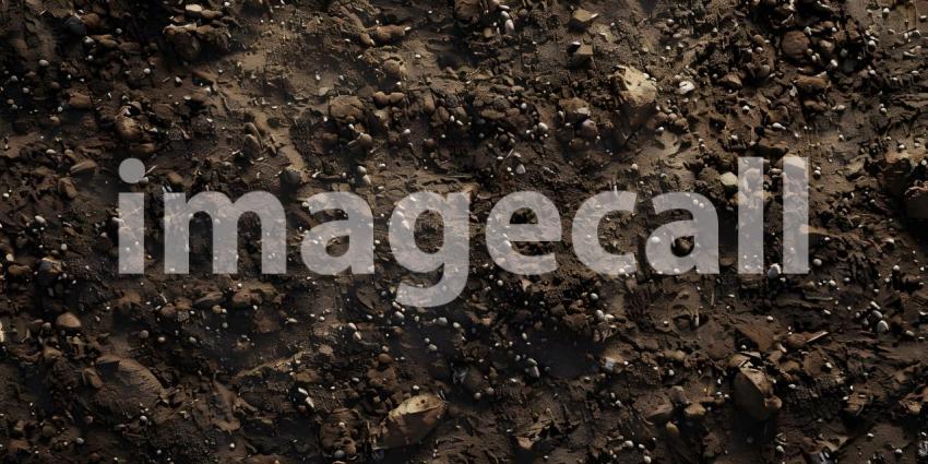 Earth dirt texture of brown mud background - Ai Generated
