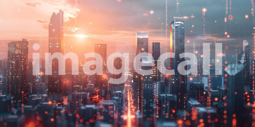 City skyscraper and skyline architecture background - Ai Generated