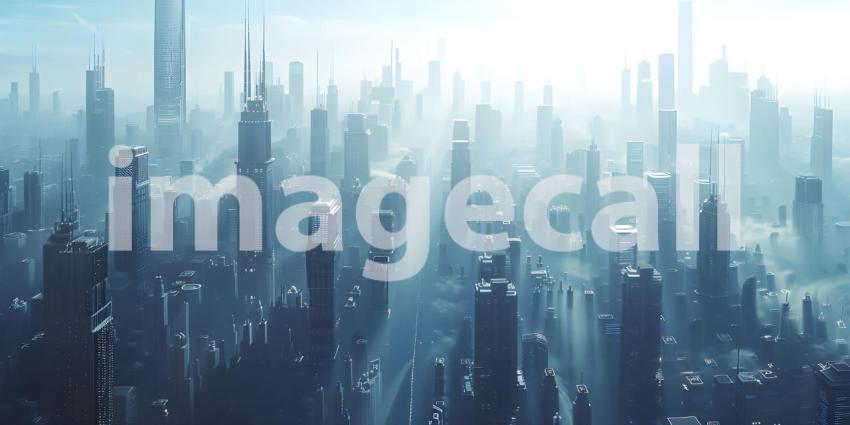 City skyscraper and skyline architecture background - Ai Generated