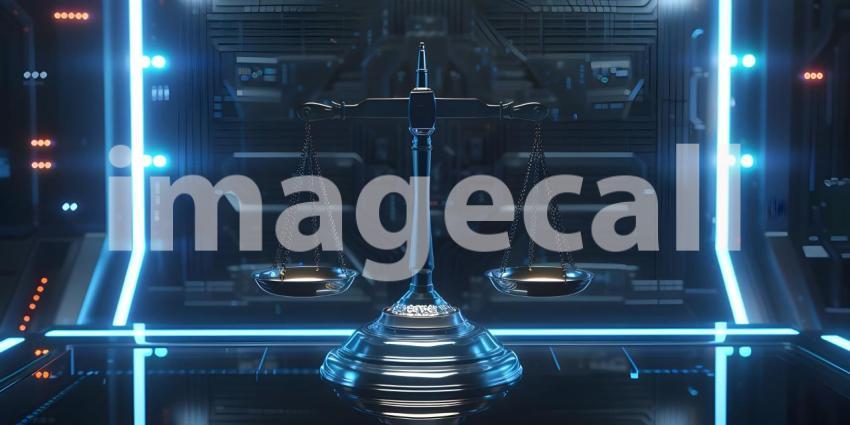 Abstract Digital Futuristic Background - Ai Generated