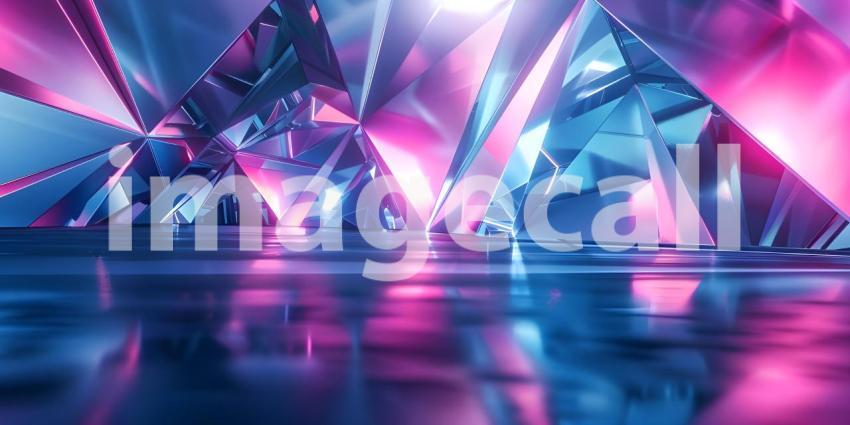 Abstract Digital Futuristic Background - Ai Generated