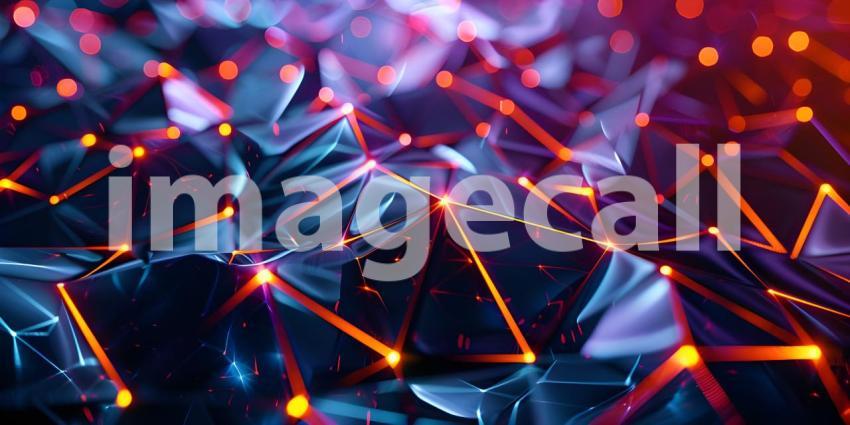 Abstract Digital Futuristic Background - Ai Generated