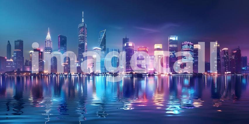 City skyscraper and skyline architecture background - Ai Generated