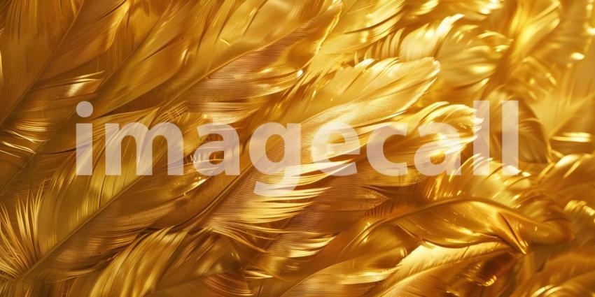 Luxury Gold feathers background - Ai Generated