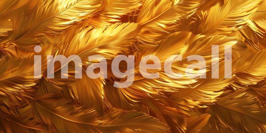 Luxury Gold feathers background - Ai Generated