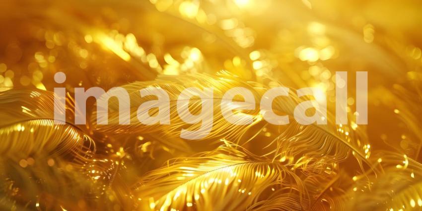Luxury Gold feathers background - Ai Generated