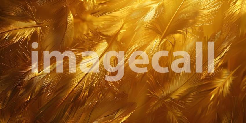 Luxury Gold feathers background - Ai Generated