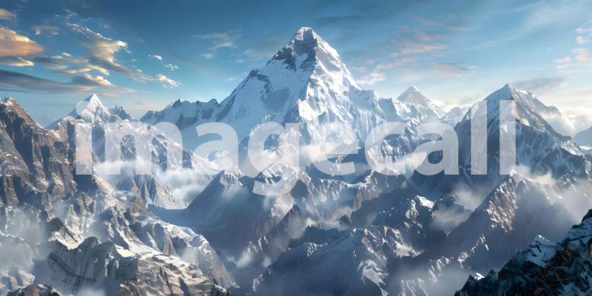 Himalayas White mountains background - Ai Generated