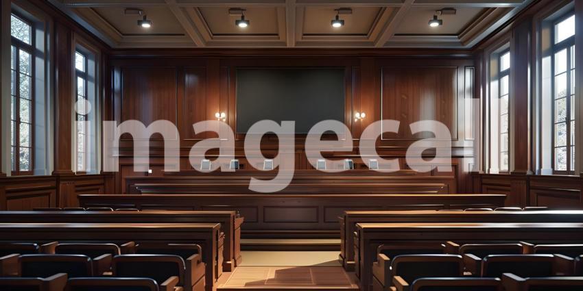 Interior of a Empty classroom background - Ai Generated