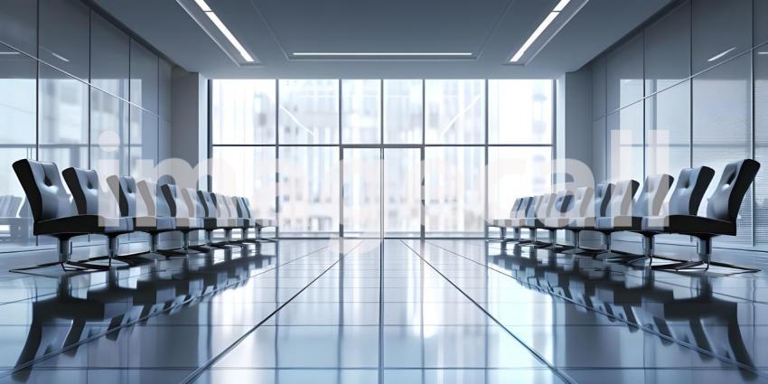 Modern Empty meeting room in office background - Ai Generated