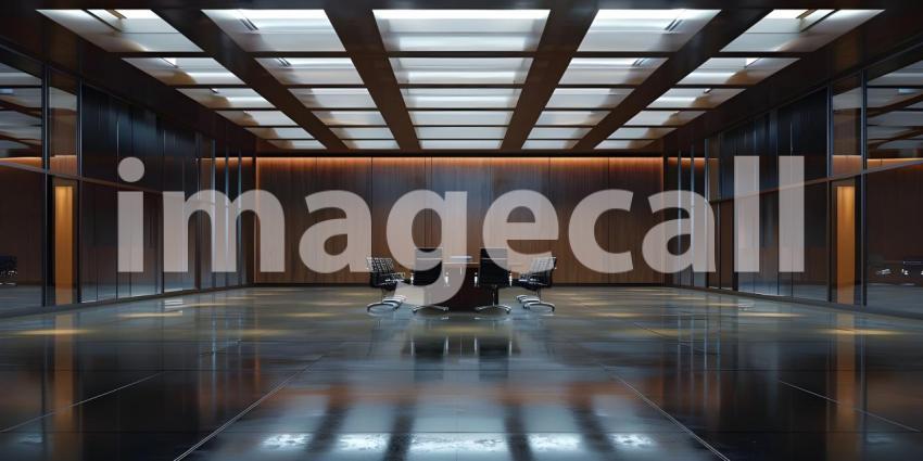 Modern Empty meeting room in office background - Ai Generated