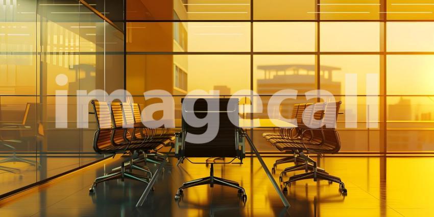 Modern Empty meeting room in office background - Ai Generated
